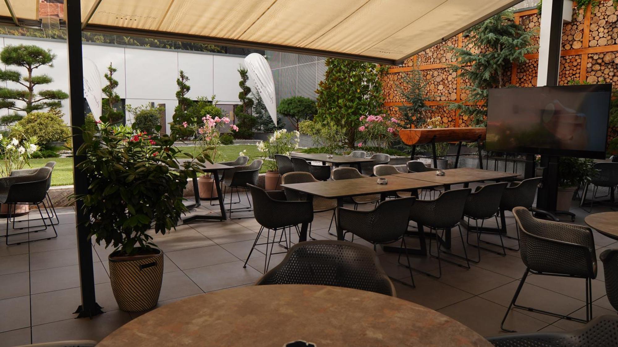 Aniroc Signature Hotel Арад Екстериор снимка The restaurant's terrace